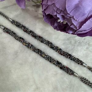 American Eagle Silver Braided Boho Necklace